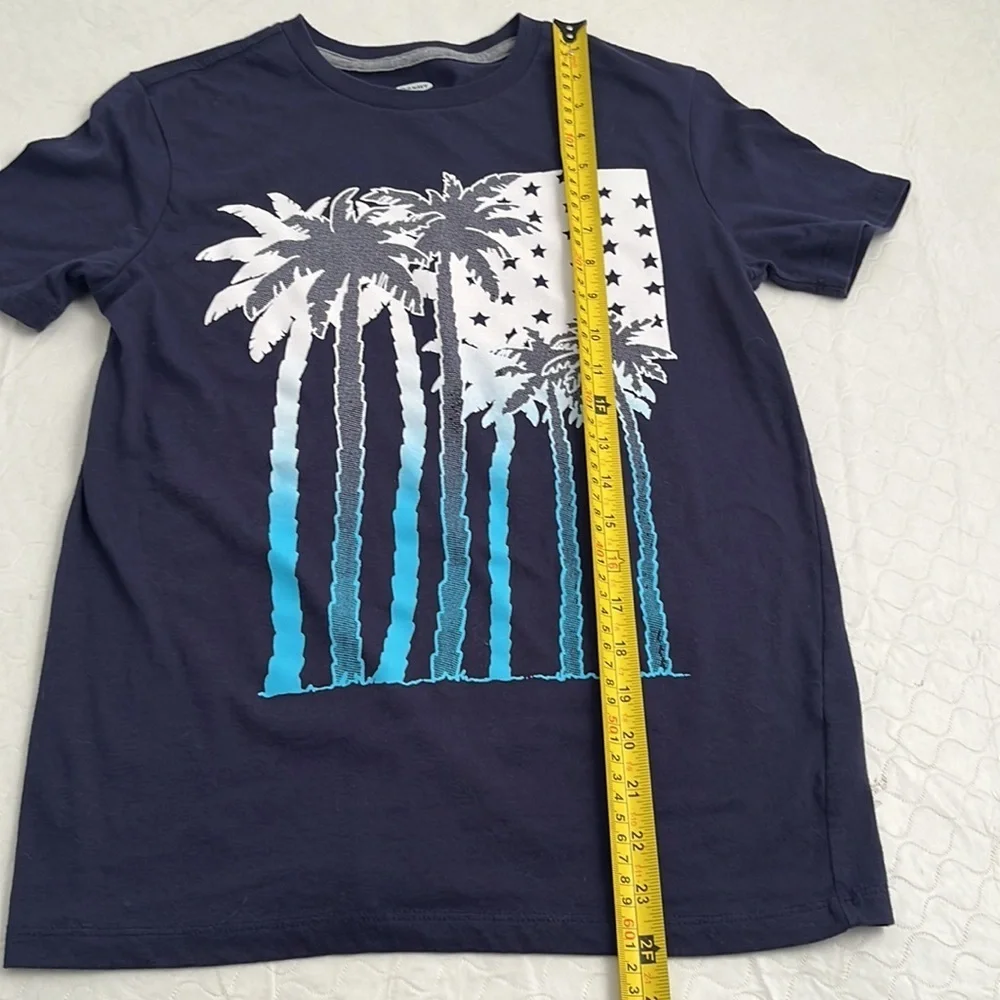 Old Navy blue multicolor palm tree and stars short sleeve graphic t-shirt XL